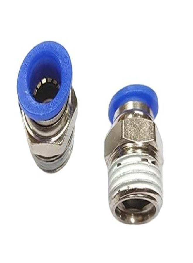 DLEIN 3/8" X 12 MM OD Pneumatic Push Type Male Connector Push in Joint Pneumatic Connector Quick Fittings Size: 3/8" X 12 MM OD Quick Air Fittings (Pack of 2) - Image 2